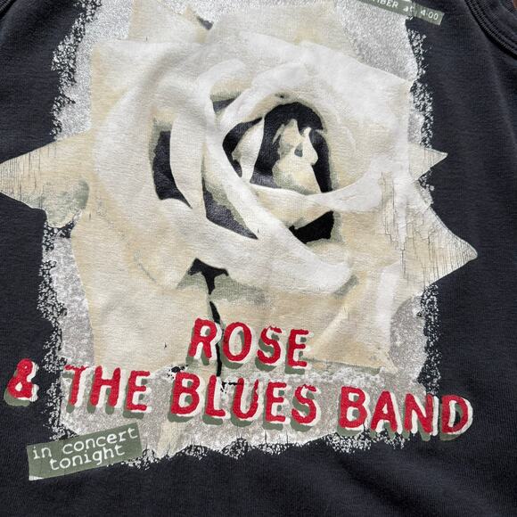 Zara Basic Graphic Tank Top Rose & The Blues Band Black Women’s L - Picture 5 of 7